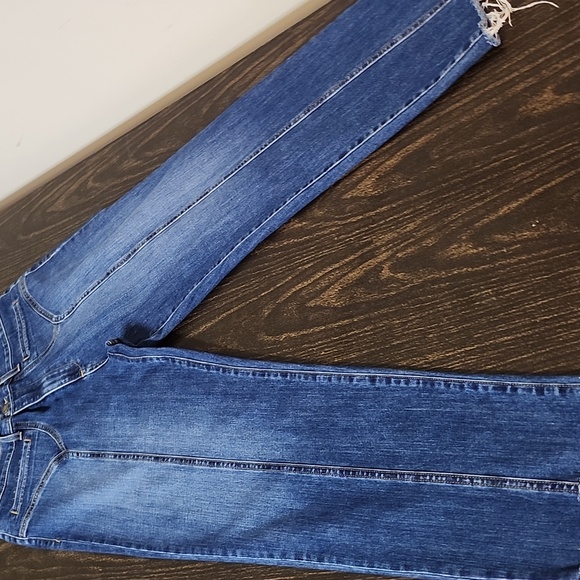 Ramy Brook Zayne Jeans size 32 Seams Ankle Frayed Straight Leg - Picture 2 of 8